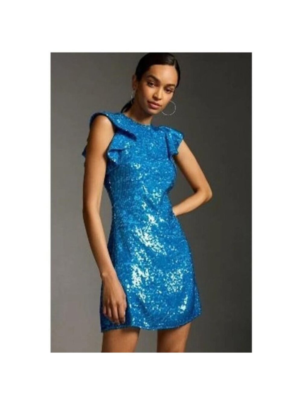 Shoshanna Sequin Mini Dress Size 0 US Blue New With Tag